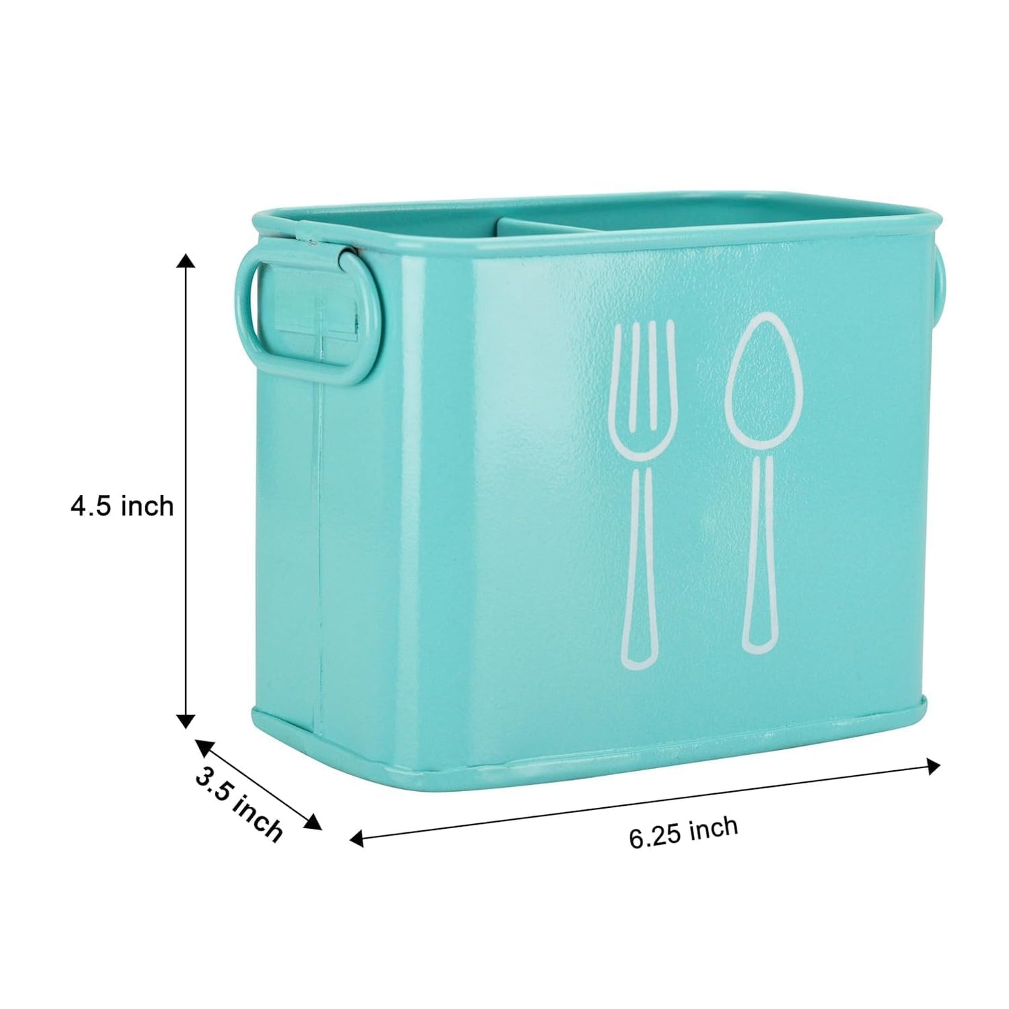 Modern Blue Cutlery Holder with White Utensil Design β Flatware Organizer for Spoons, Forks & Knives