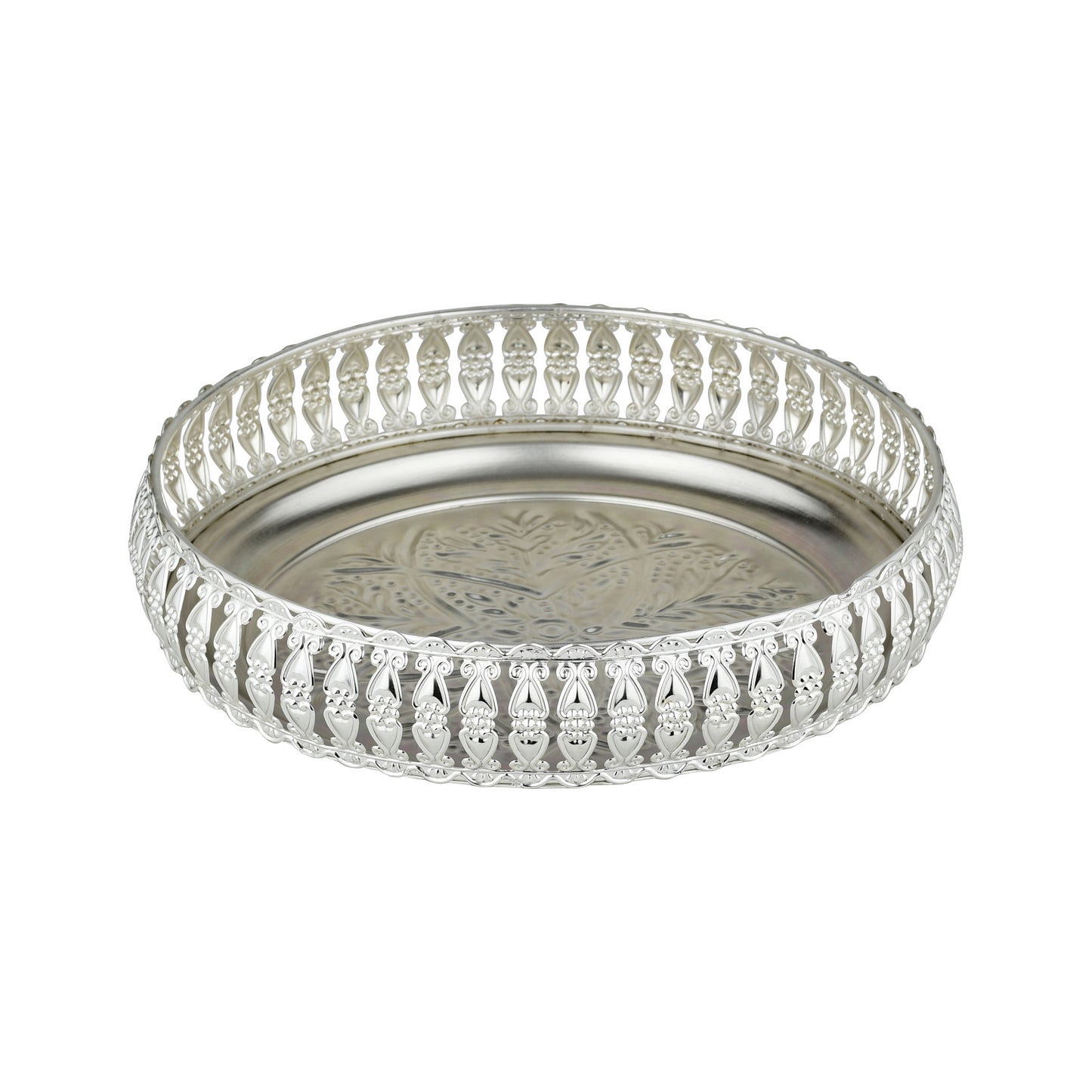 Chromix™ Silver Vanity Tray – Decorative Organizer | Silver Plated
