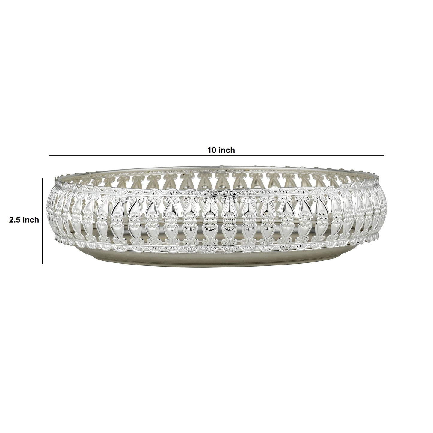 Chromix™ Silver Vanity Tray – Decorative Organizer | Silver Plated