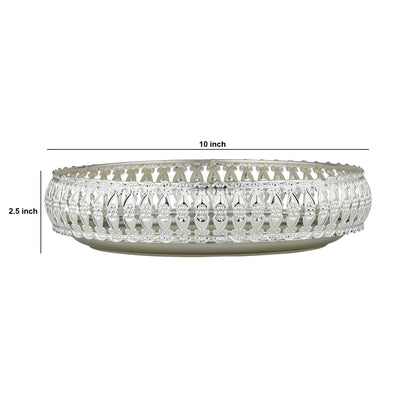 Chromix™ Silver Vanity Tray – Decorative Organizer | Silver Plated