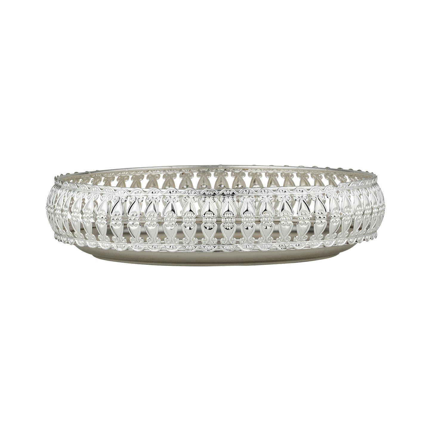 Chromix™ Silver Vanity Tray – Decorative Organizer | Silver Plated