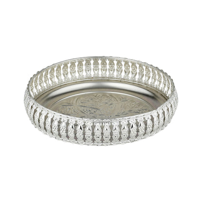 Chromix™ Silver Vanity Tray – Decorative Organizer | Silver Plated